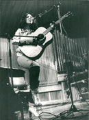 Buffy Sainte-Marie, American-Canadian singer-songwriter. - Vintage Photograph