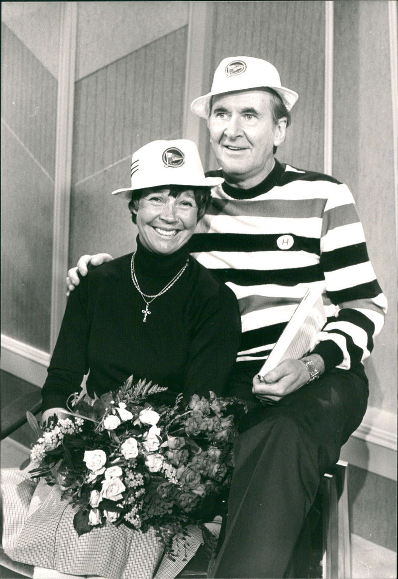 Swedish singer Alice Babs Sjoblom and Swedish writer Hagge Geigert, - Vintage Photograph