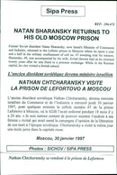 Nathan Sharansky visits his old prison in Moscow - Vintage Photograph