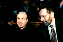 Natan Sharansky besöker synagogan i Moskva - Vintage Photograph