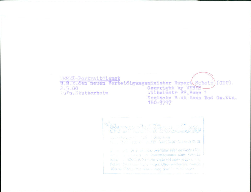 Rupert Scholz - Vintage Photograph