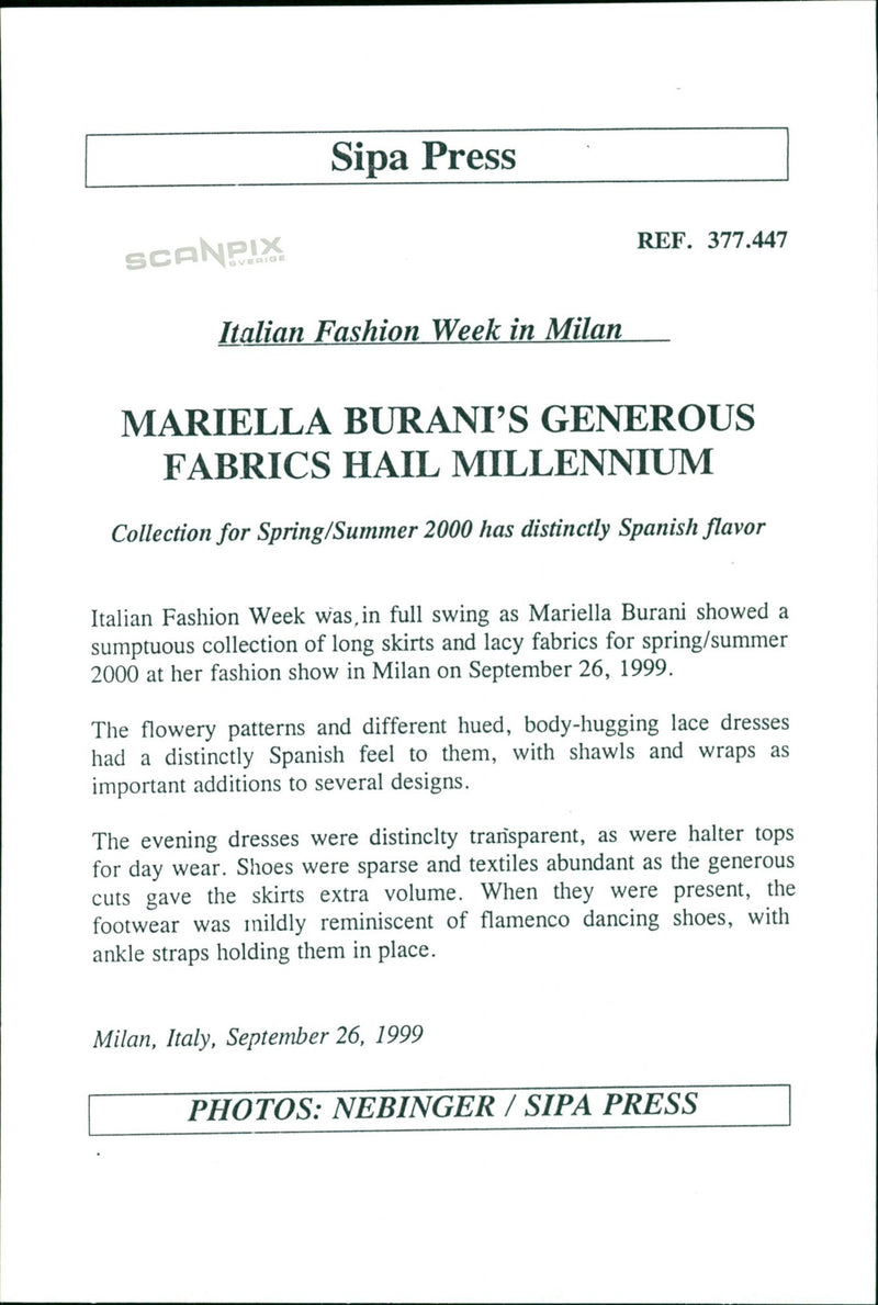 Italian Fashion Week in Milan - Vintage Photograph