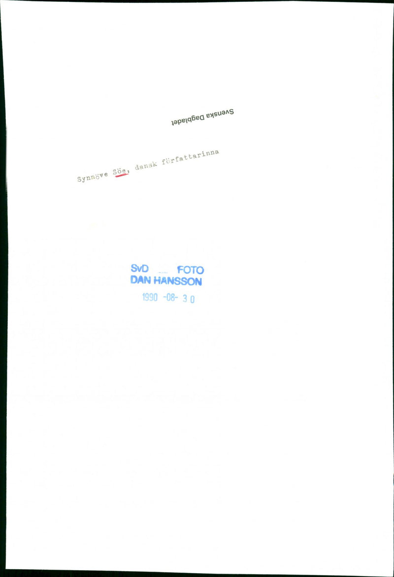 1990 JEPEJQHEGEYSUANS ISH SYNNOVE PHOTO WRITER SOE - Vintage Photograph