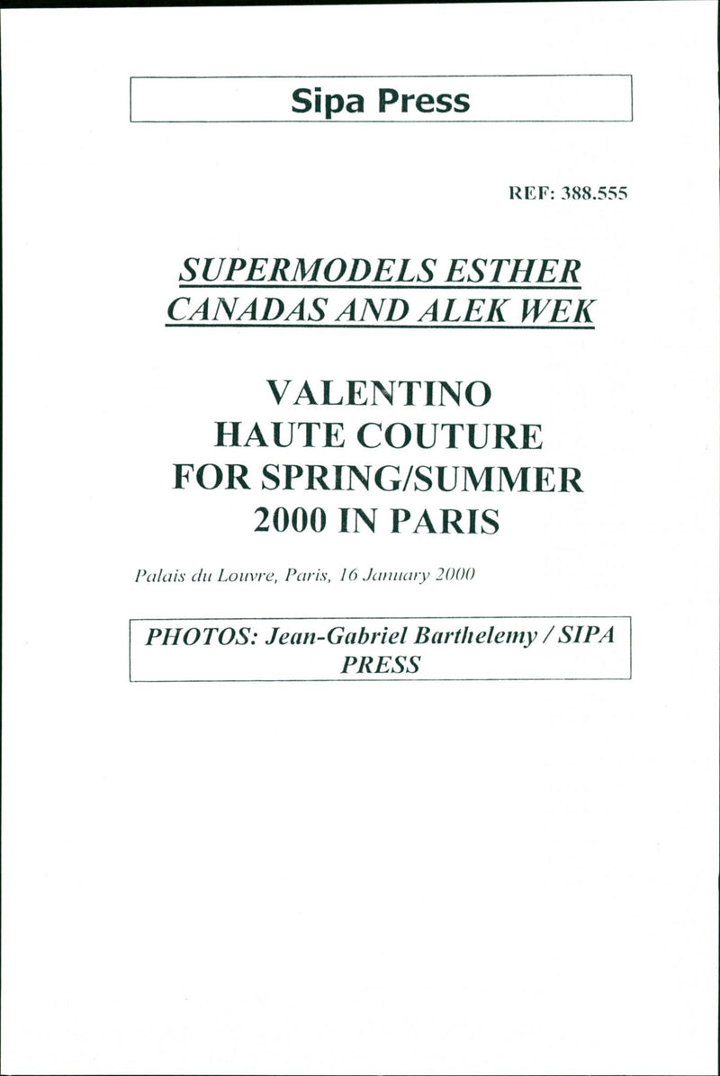 Supermodels Esther Canadas and Alek Wek - Vintage Photograph