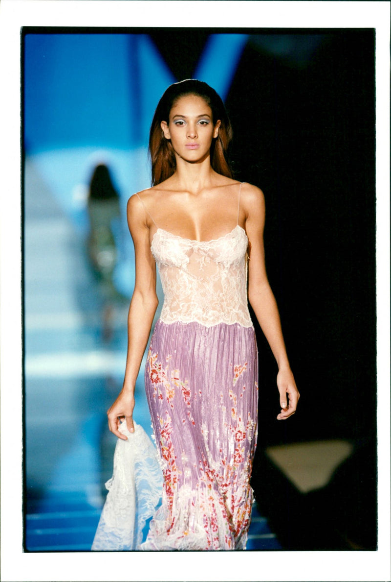 Supermodels Esther Canadas and Alek Wek - Vintage Photograph