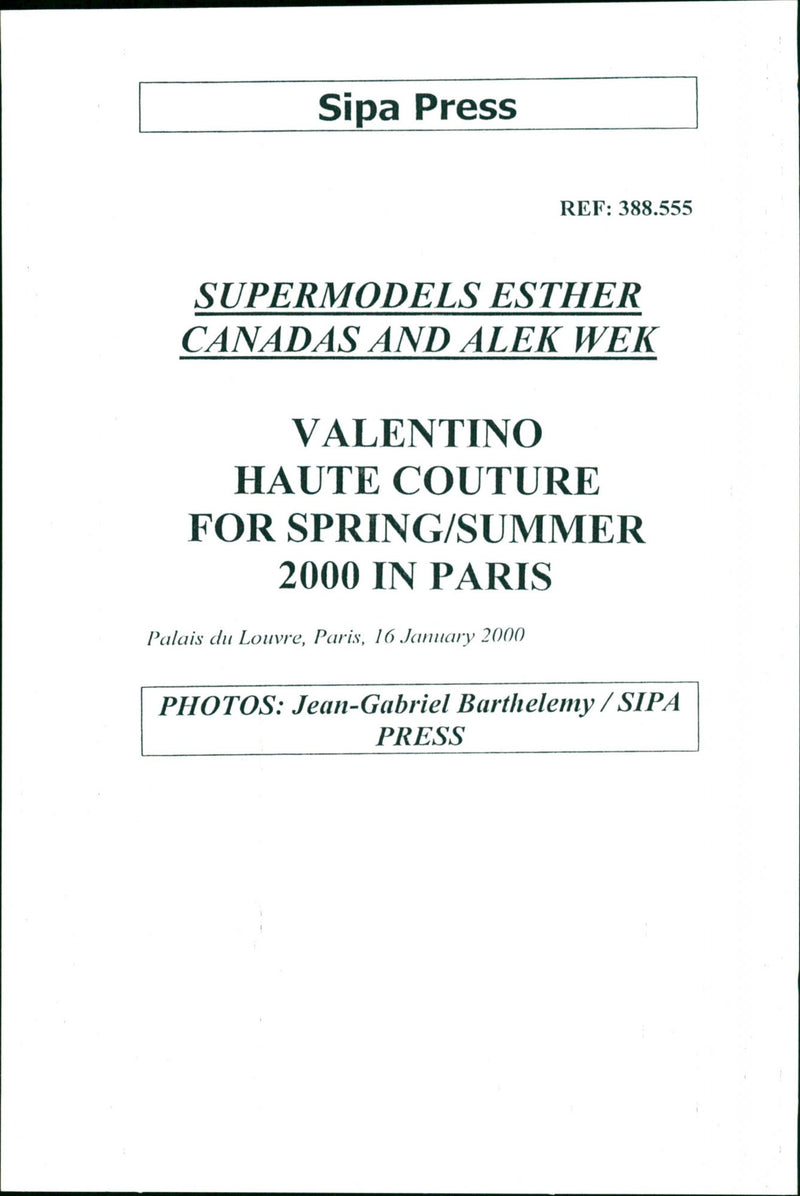 Supermodels Esther Canadas and Alek Wek - Vintage Photograph