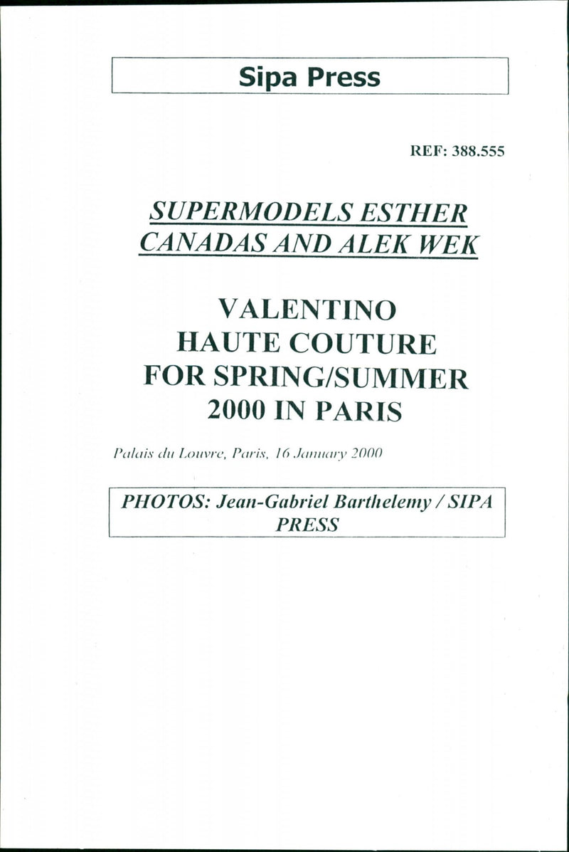 Supermodels Esther Canadas and Alek wek. - Vintage Photograph