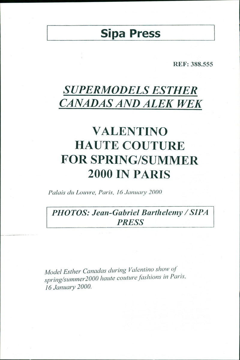 Supermodels Esther Canadas and Alek Wek - Vintage Photograph