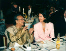 Music Polar award winner Ravi Shankar and Queen Silvia - Vintage Photograph