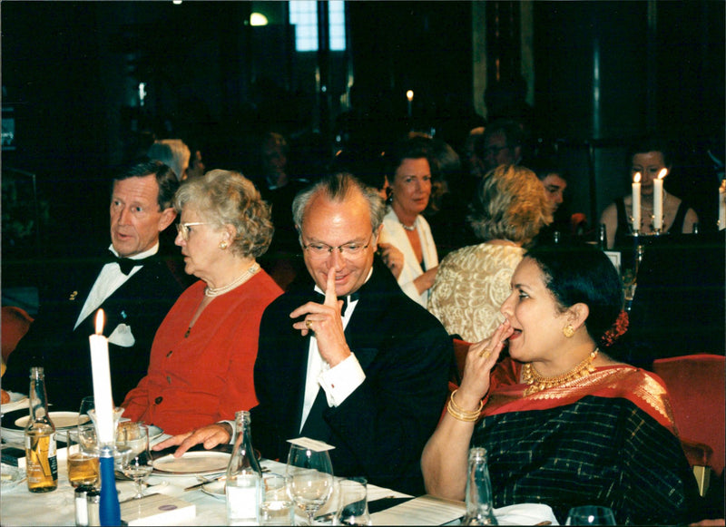 Music Polar award dinner at the Grand Hotel with King Carl Gustaf and wife Shankar - Vintage Photograph