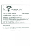 Music Polar award winner Ray Charles and King Carl Gustaf - Vintage Photograph