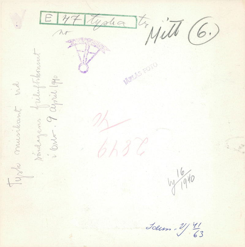 German musicians in Oslo - Vintage Photograph