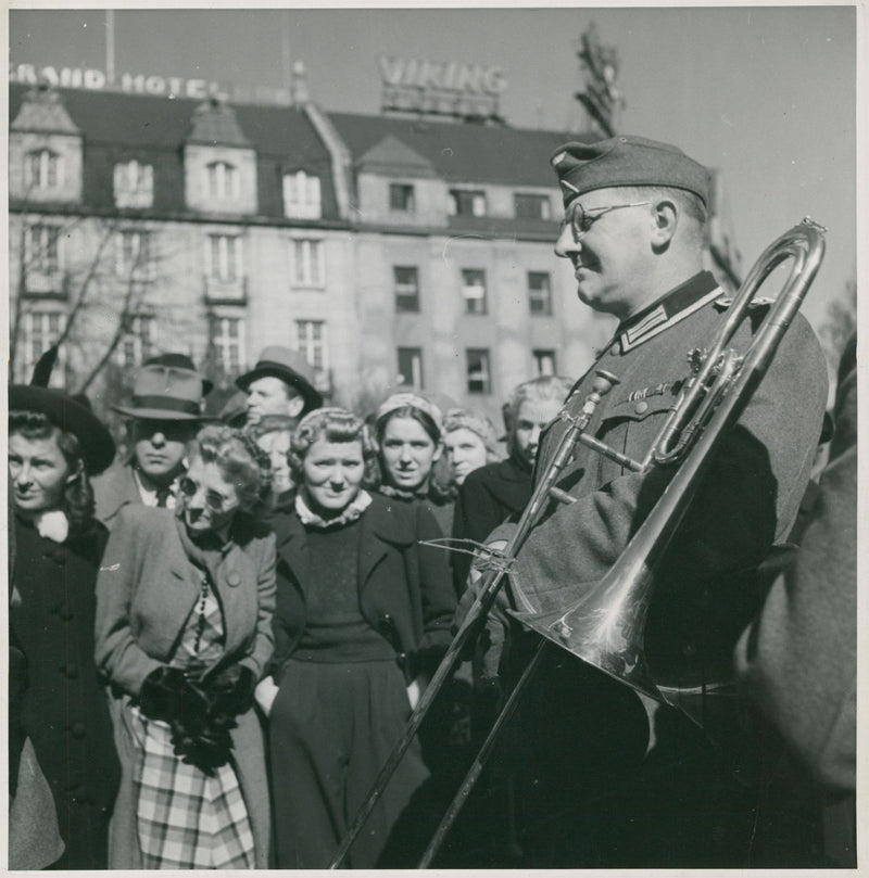 German musicians in Oslo - Vintage Photograph
