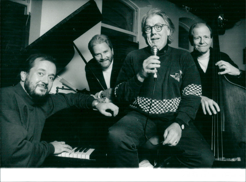 Svante Thuresson, Gosta Rundqvist, Egil Johansen and Sture Akerberg. - Vintage Photograph