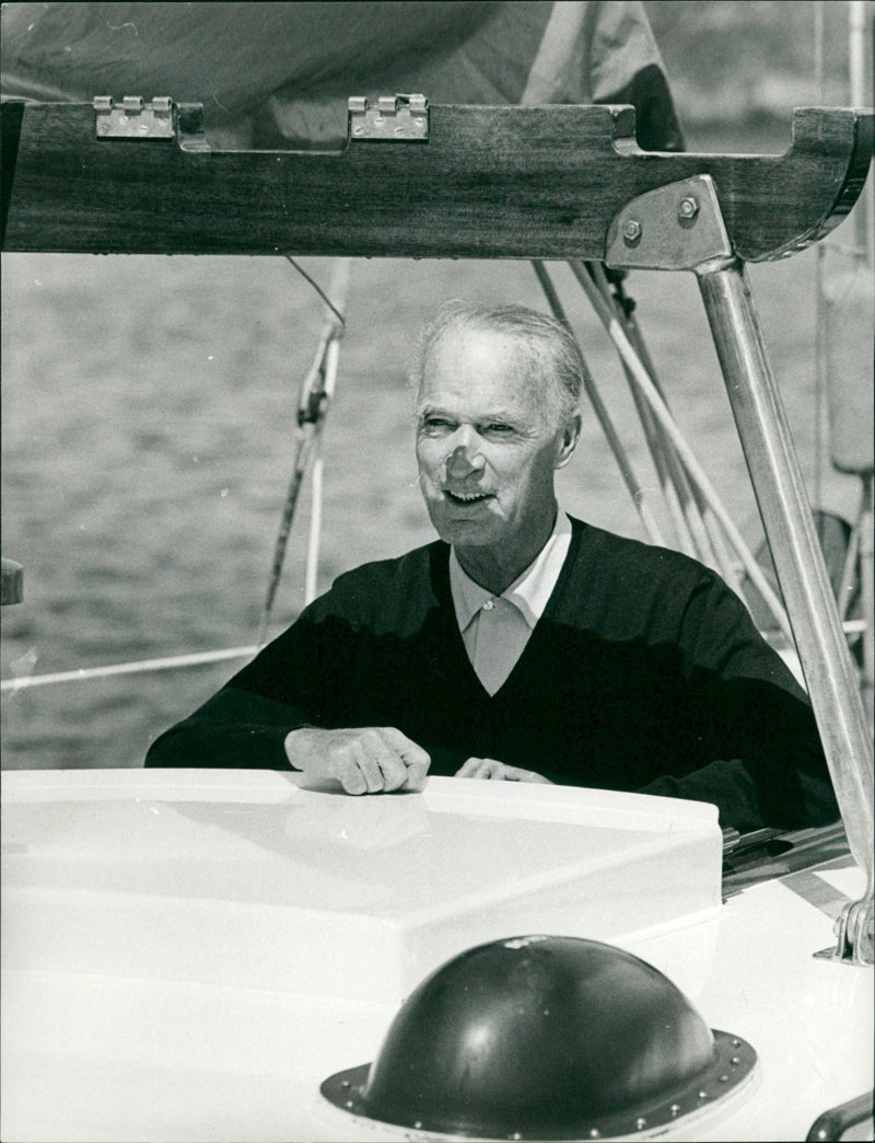 Alfried Krupp Von Bohlen on Board in Germania VI - Vintage Photograph