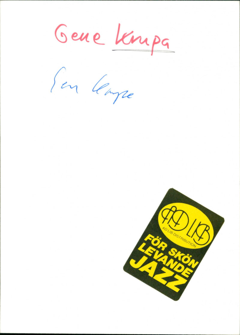 Jazz musician Gene Krupa - Vintage Photograph