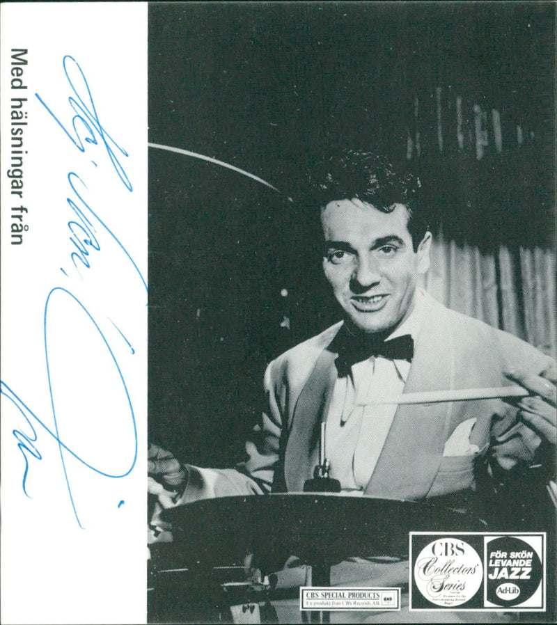 Jazz musician Gene Krupa with signature - Vintage Photograph