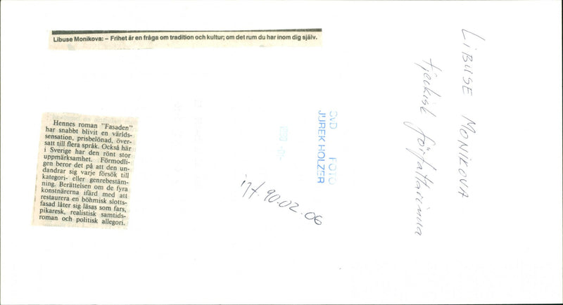 1990 AND CZECH QUESTION ROOM HAVE ABOUT PHOTO WRITERS WITHIN - Vintage Photograph