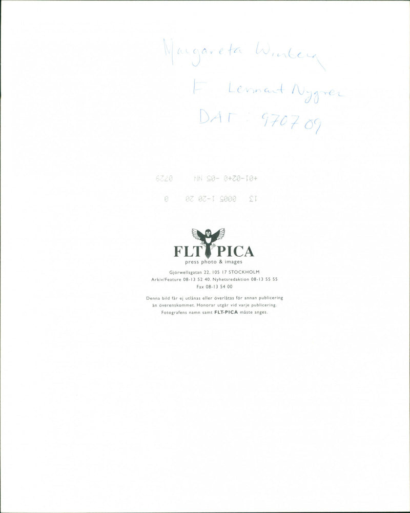 Margareta Winberg, Politician. - Vintage Photograph