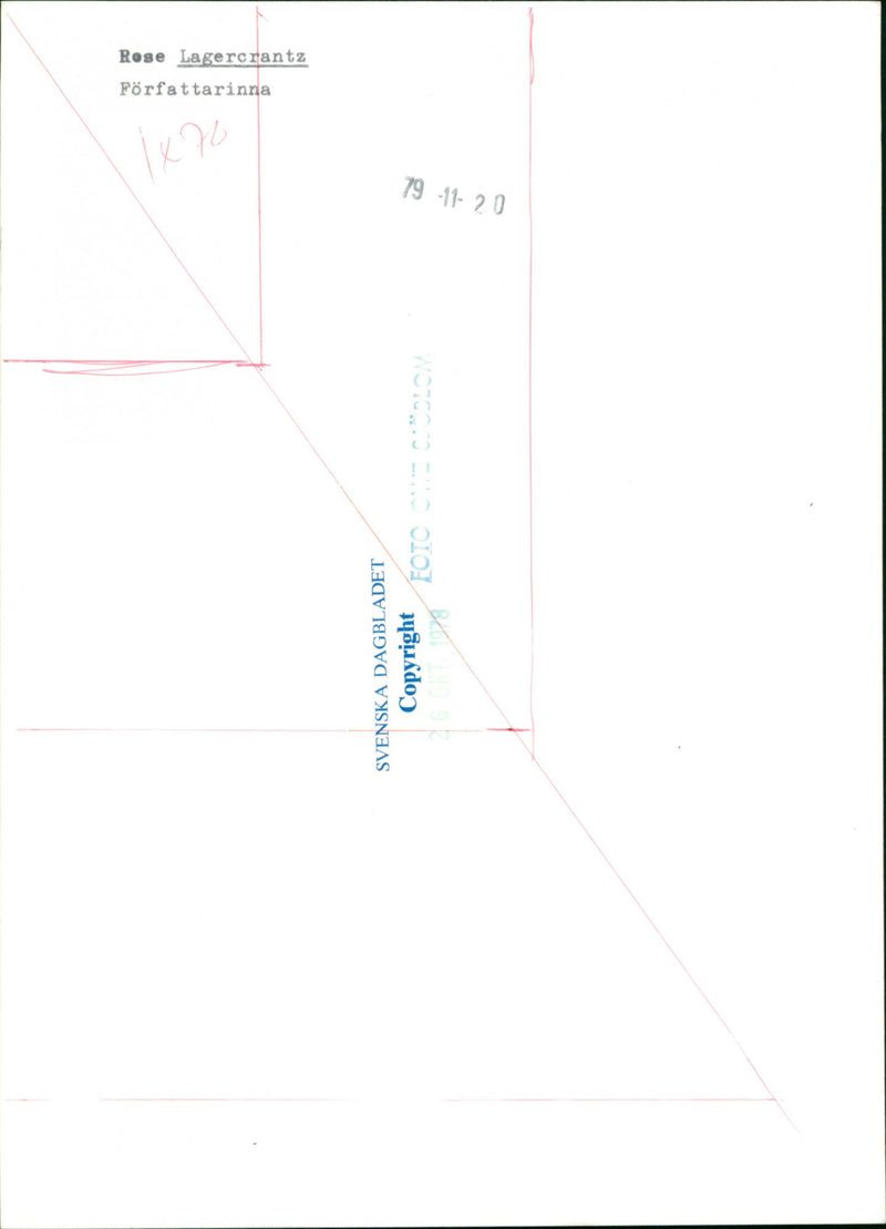 Rose Lagercrantz, Writer - Vintage Photograph