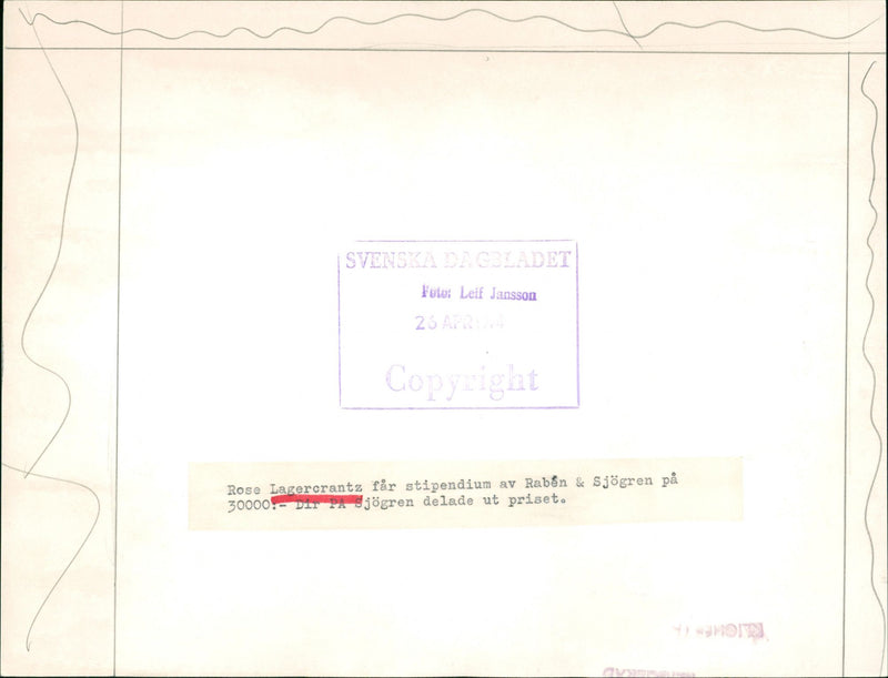 Rose Lagercrantz, Writer - Vintage Photograph