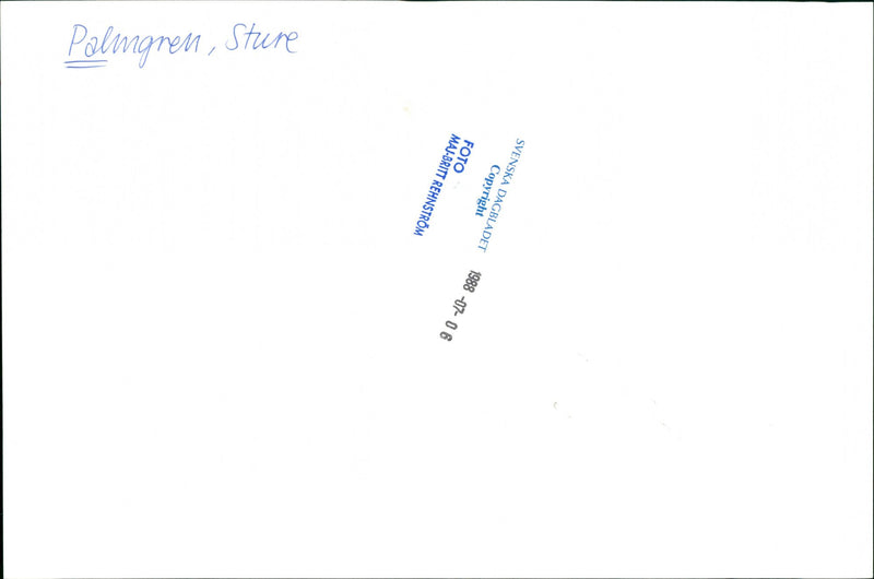 Sture Palmgren, Politician. - Vintage Photograph