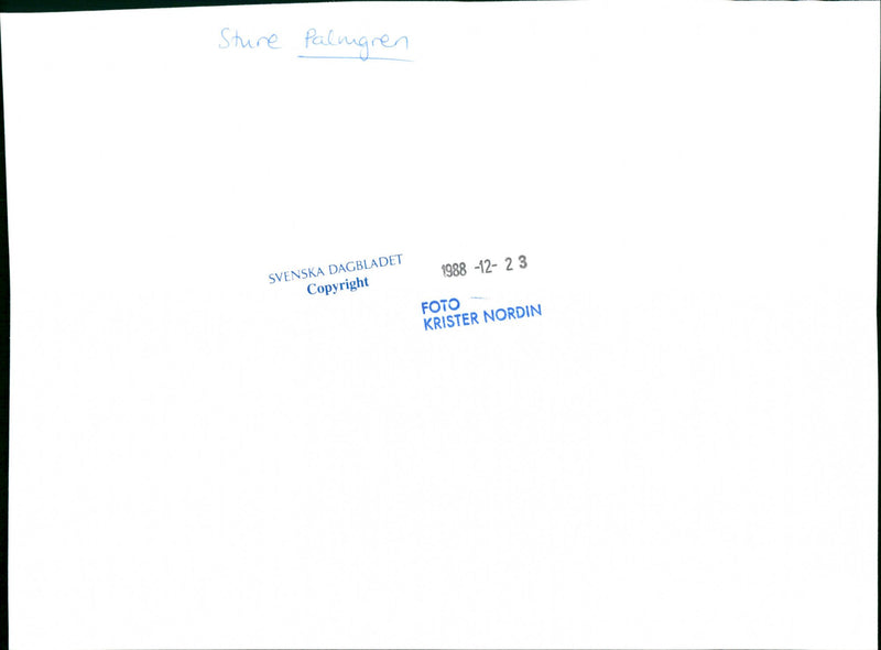 Sture Palmgren, Politician. - Vintage Photograph