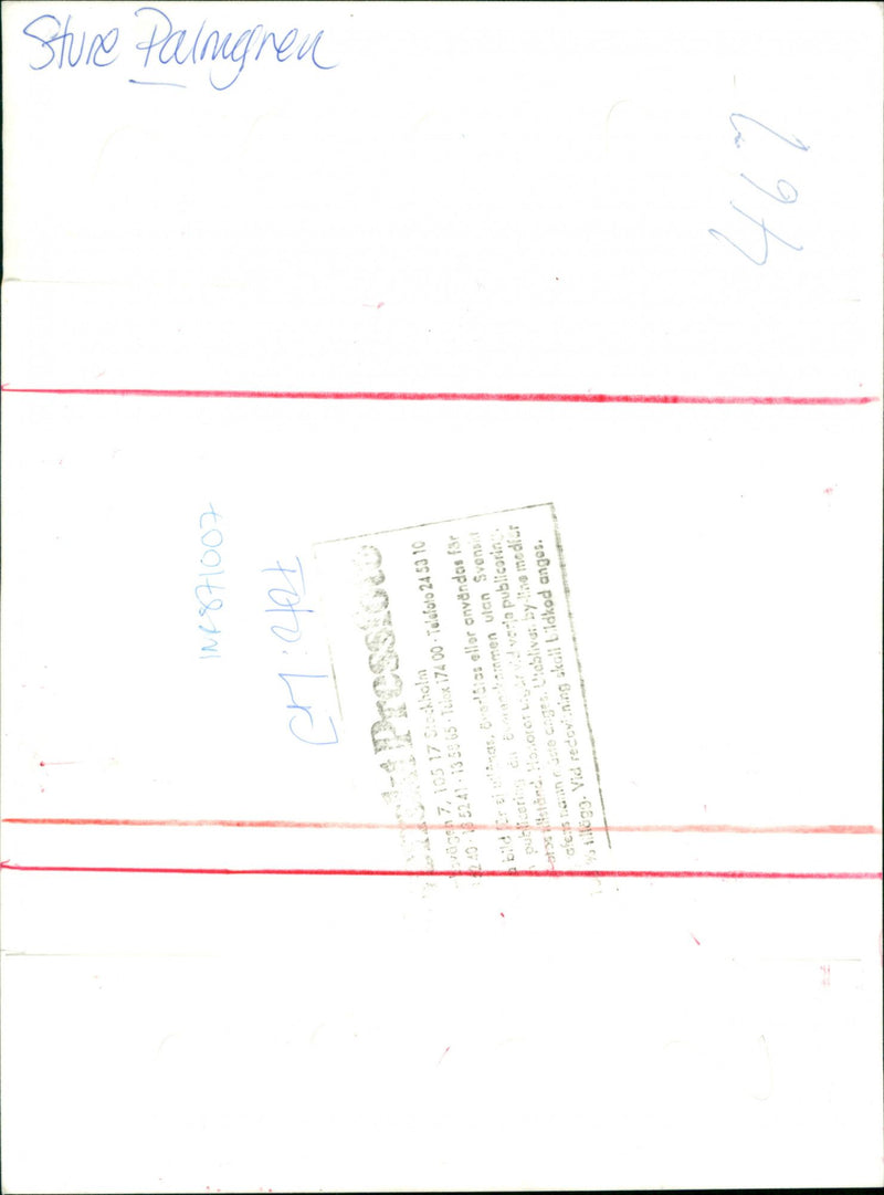 Sture Palmgren, Politician. - Vintage Photograph