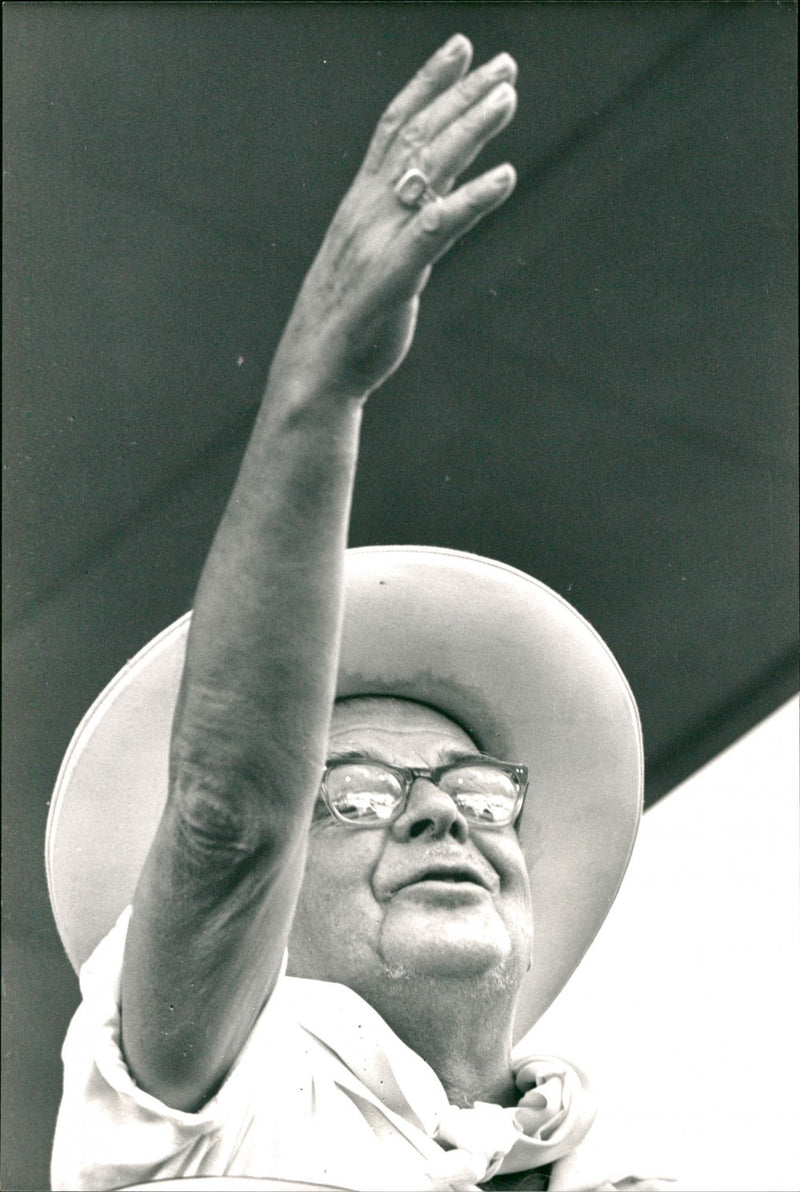 Evert Taube at Gröna Lund. - Vintage Photograph