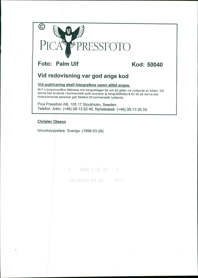 Christer Olsson - Vintage Photograph