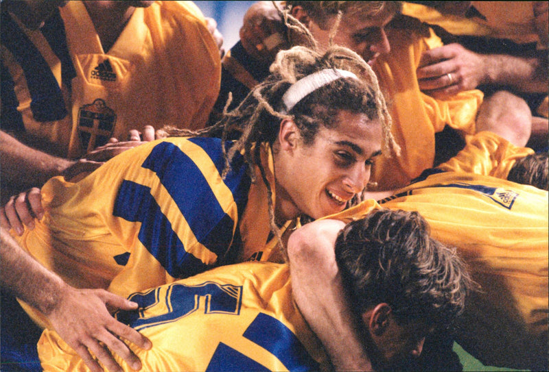 Sweden won the World Cup qualifier - Vintage Photograph