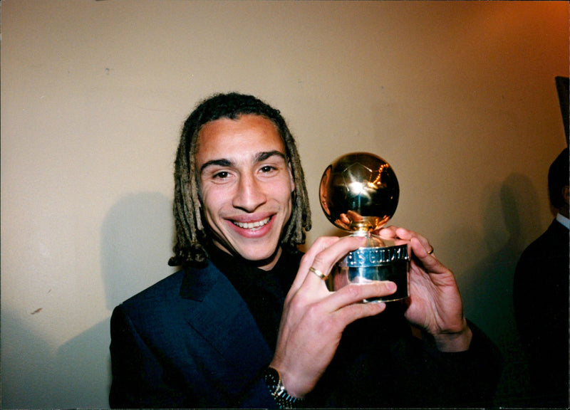 Gold Ball awarded to Henrik Larsson - Vintage Photograph