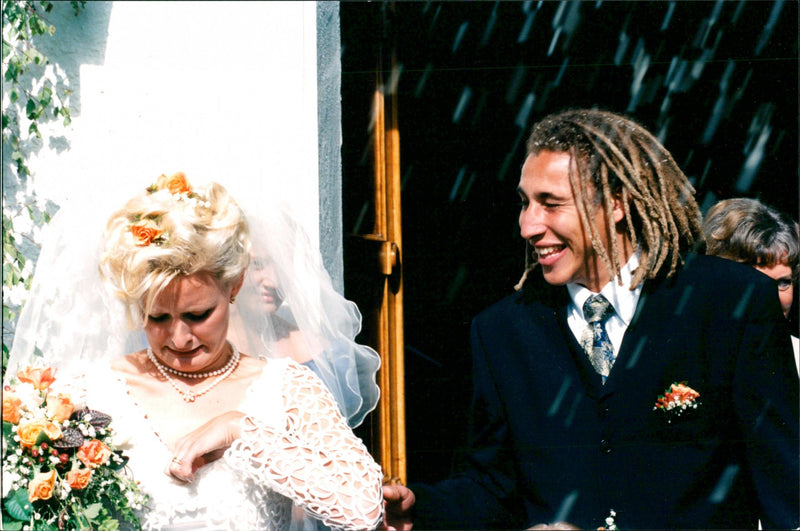 Henrik Larsson marries. - Vintage Photograph