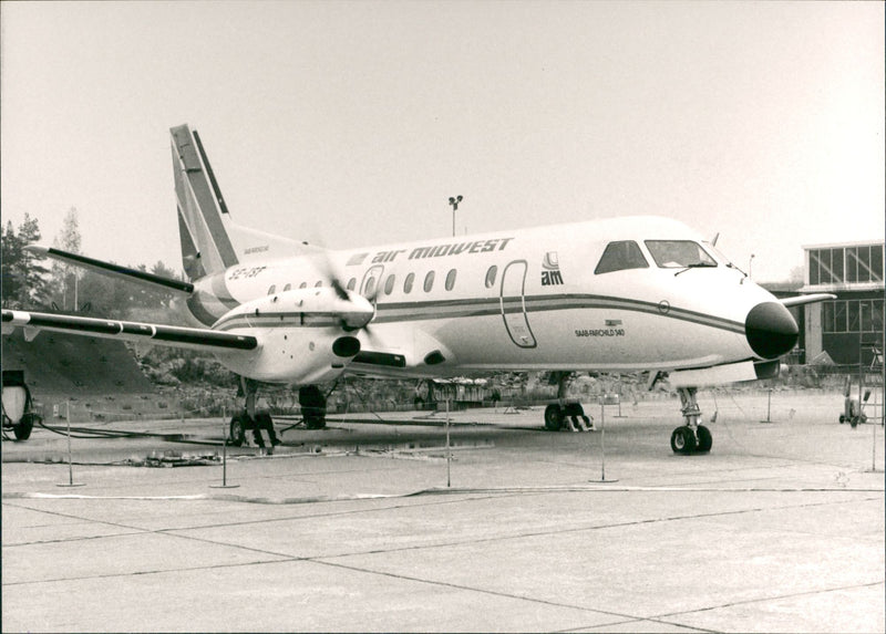 The First Saab-Fairchild 340 Engine Test - Vintage Photograph