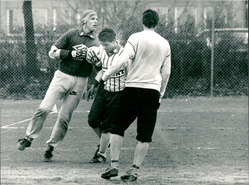Bernt Ljung, Djurgården, and Glenn Myrthil - Vintage Photograph