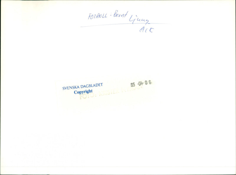 Bernt Ljung - Vintage Photograph