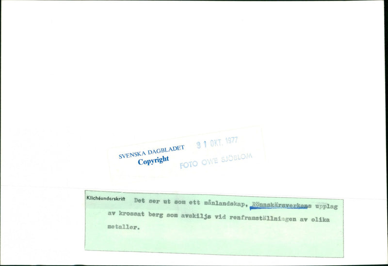 1977 ROCK VARIOUS LANDSCAPE KLICHE LIKE ENGLISH THAT RONNSKARSV - Vintage Photograph