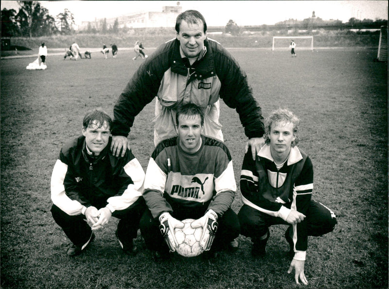 Niclas Kindvall, a Swedish footballer. Born February 19,1967 at Rotterdam, Netherlands. - Vintage Photograph