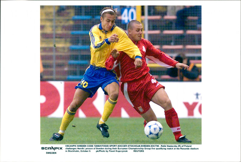 Henrik Larsson and Rafal Siadaczka - Vintage Photograph