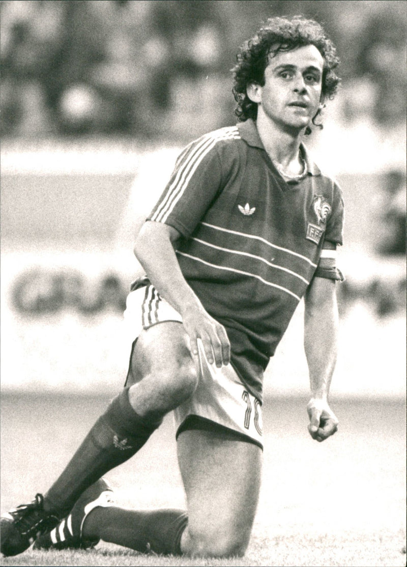 Michel Platini, Football Player - Vintage Photograph