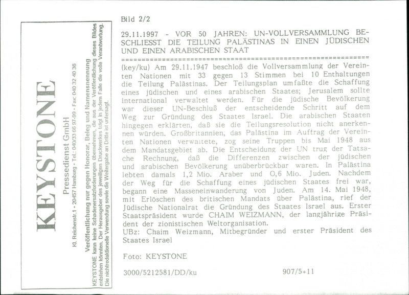 Chaim Weizmann, politician in Israel. - Vintage Photograph