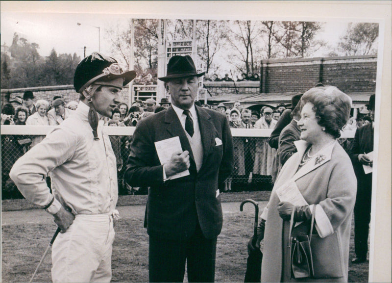 Richard Dennard, Queen Mother of England and Peter Cazalet - Vintage Photograph