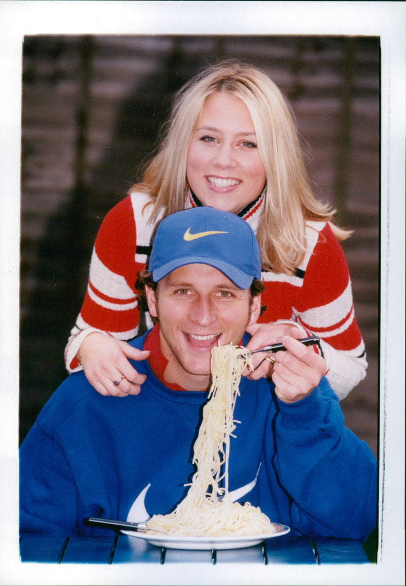 Darren Eadie with his wife Kelly Smith. - Vintage Photograph