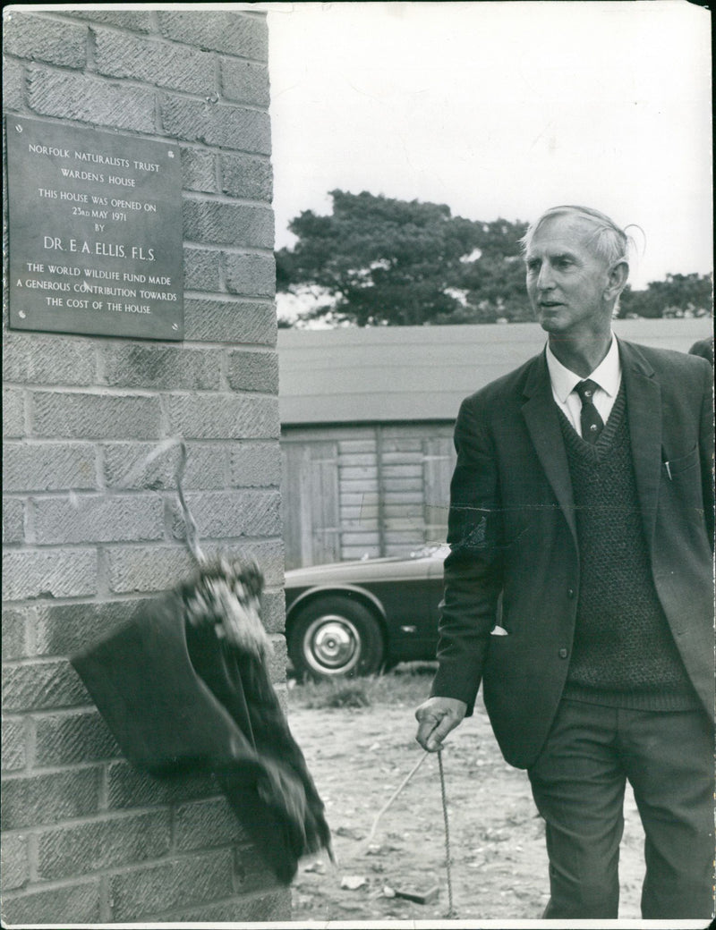 Ted Ellis at East Wretham Nature Reserve - Vintage Photograph