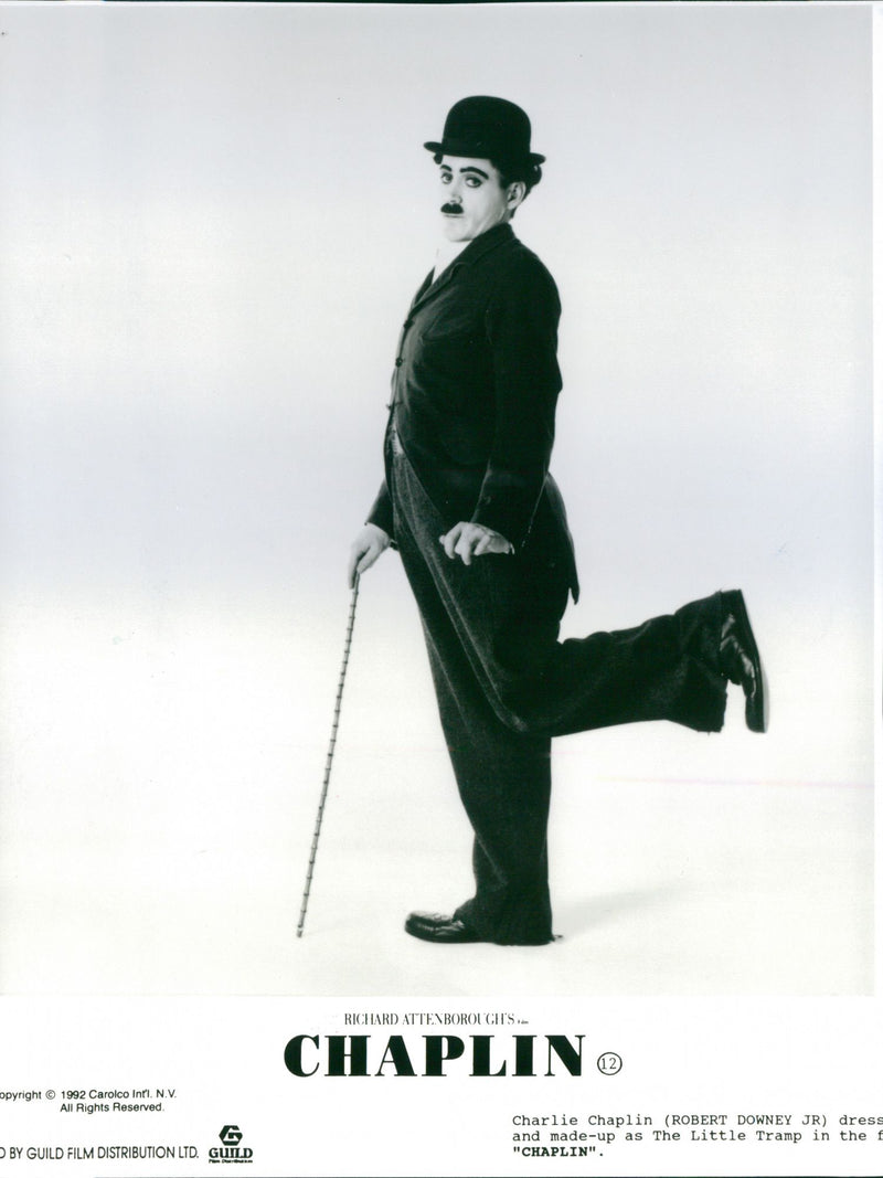 Robert Downey Jr. as Charlie Chaplin - Vintage Photograph