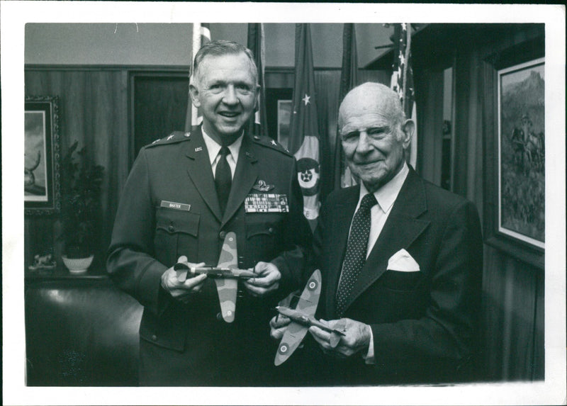 General James Doolittle and Major General Walter H. Baxter III - Vintage Photograph