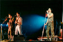 1990 BAND AT CAUSE ESTABLISHED EVERAGE BLACK SINGS MUSIC - Vintage Photograph