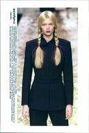 A model displays an outfit by Israeli designer Ronit Zilkha during her show on the first day of London Fashion Week. - Vintage Photograph