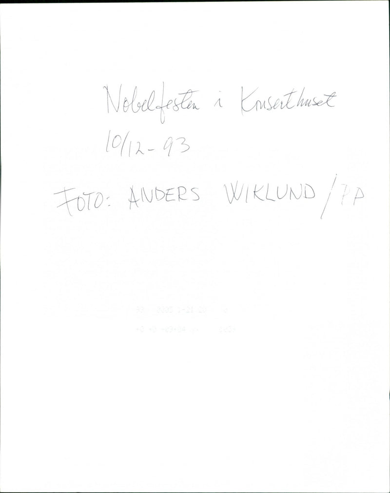 1993 POBO WILLUND CONCERT HALL PHOTO NOBEL FESTIVAL ROTH - Vintage Photograph