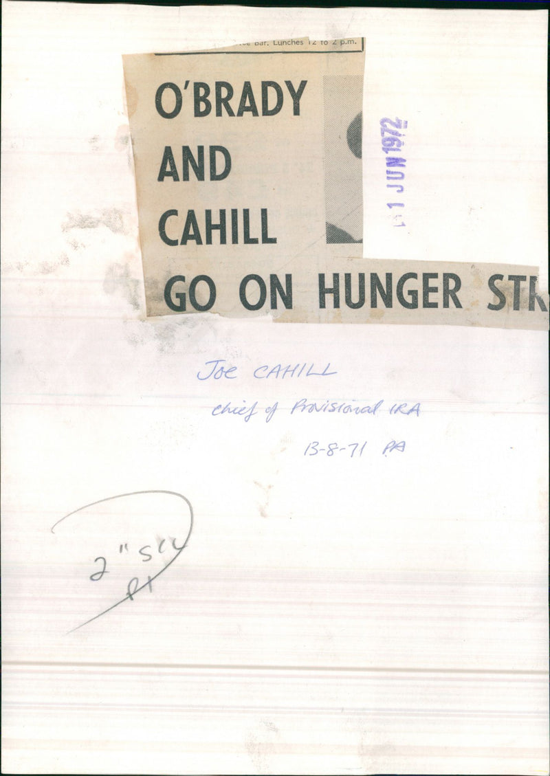 Joe Cahill - Vintage Photograph